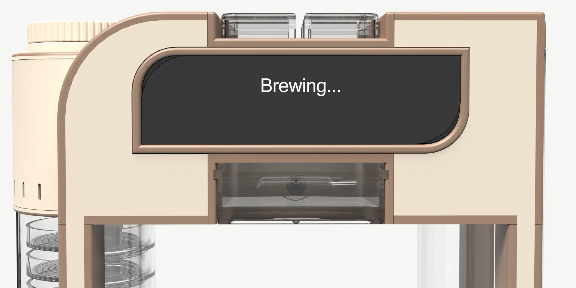 Hero rendering of the Infinitea product in front of a featureless background space. The infinitea branding is prominently displayed on the left half of the image, while the render of the product is featured on the right half.